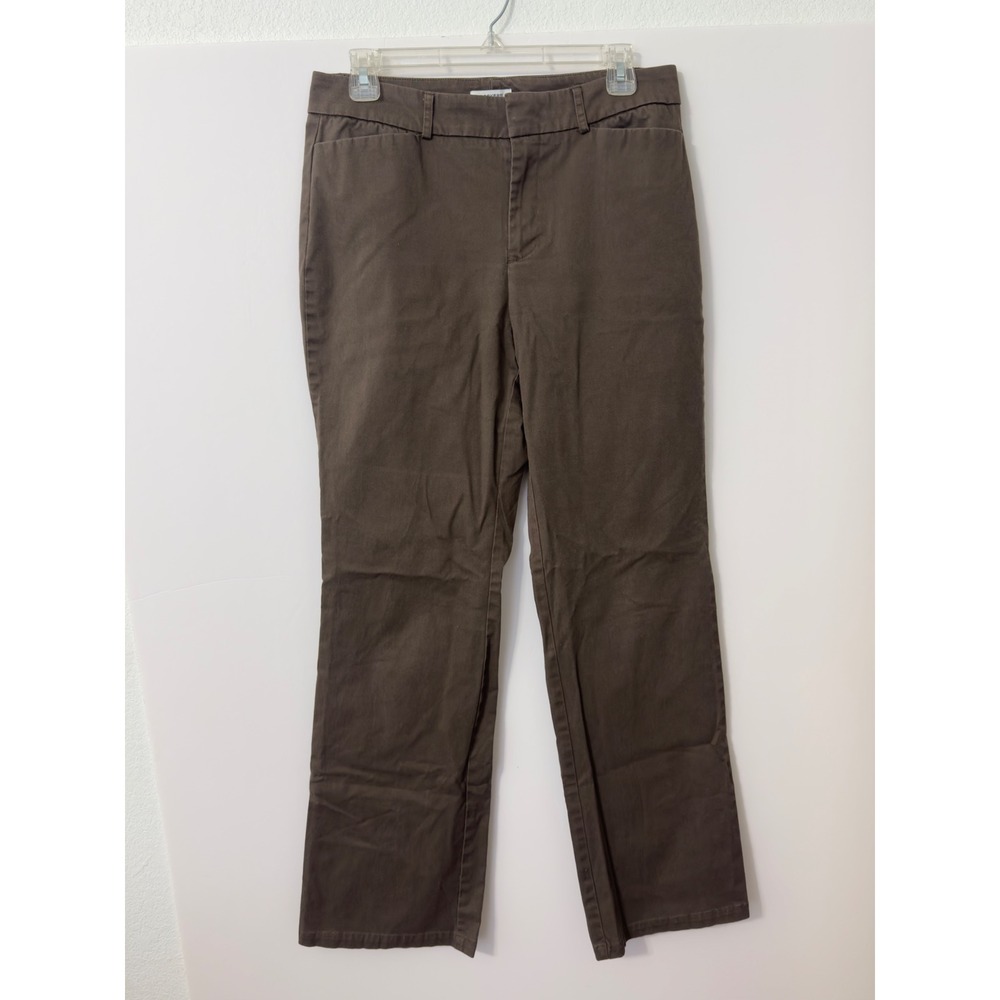 Dockers Metro Pant Women 8 Med Brown Excellent Straight Leg Ideal Fit Stretch